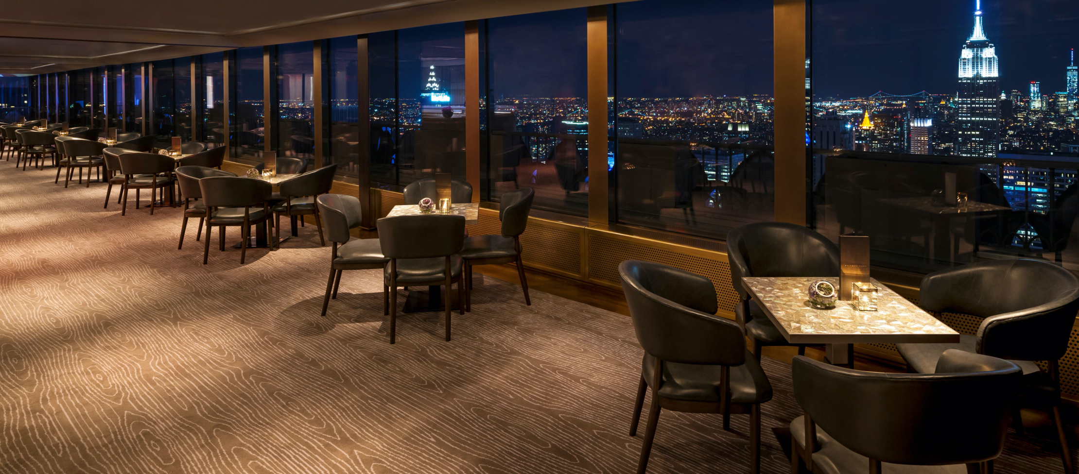 Historic private event space at Rainbow Room with NYC skyline views.